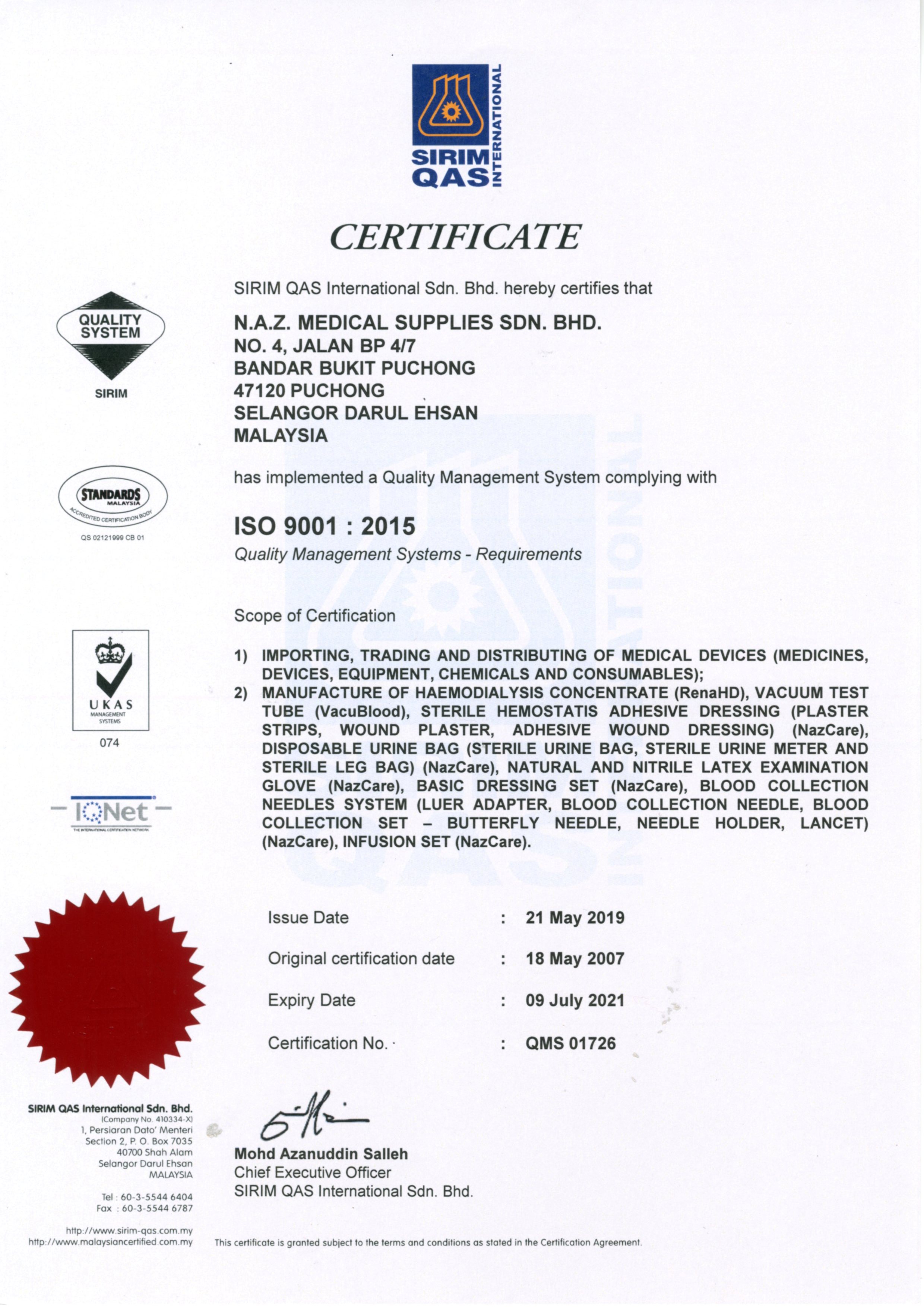 N.A.Z. Medical Supplies Sdn Bhd