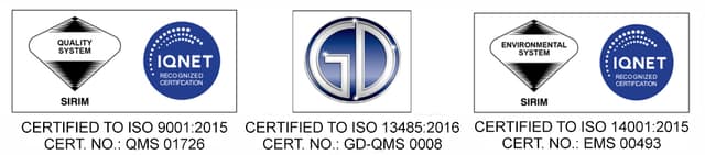 ISO Accreditation certificates
